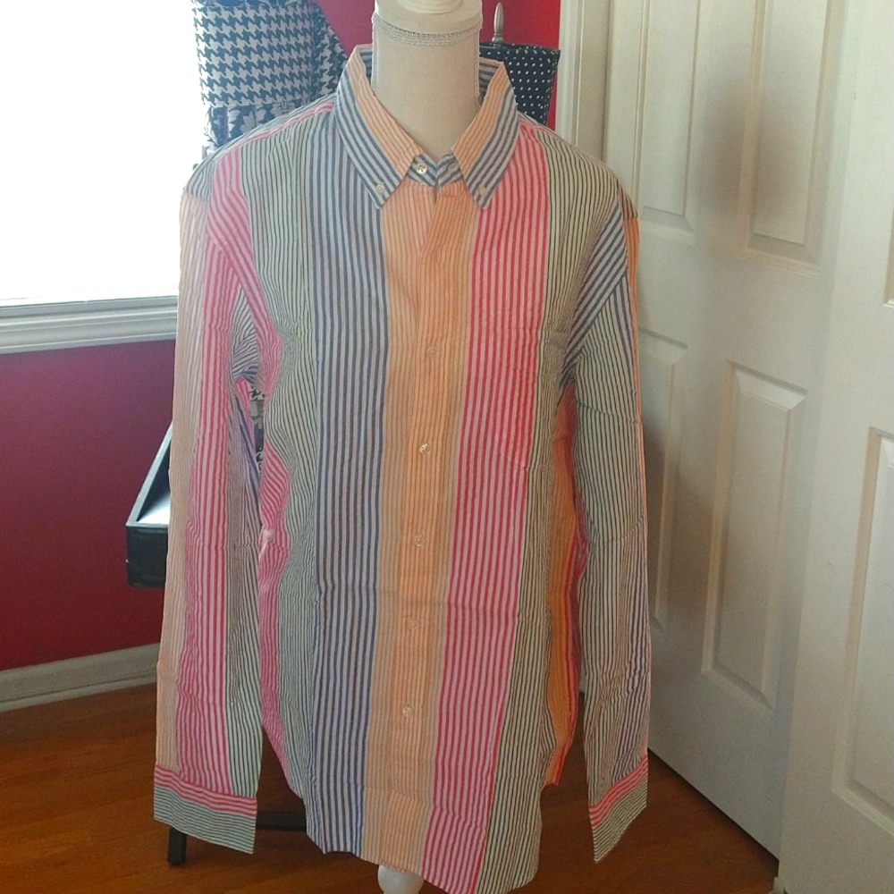 J.Crew Mens/Could be Women Button Down Seersucker Shirt